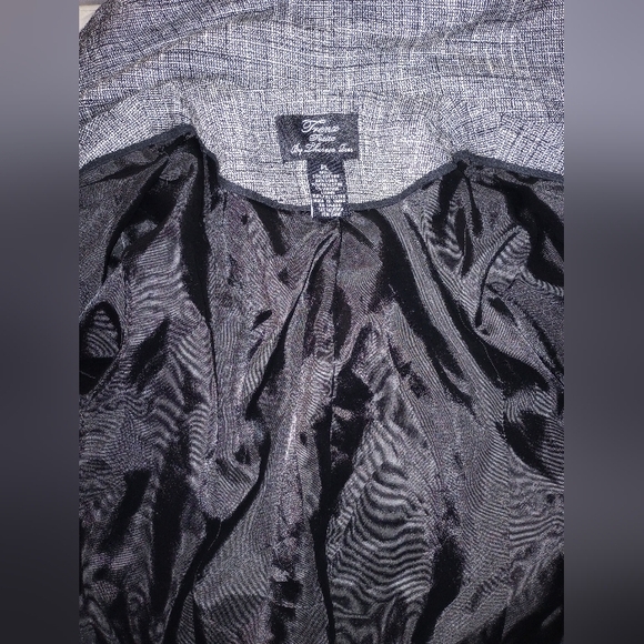 Trenz Petite Jacket. Tweed Look Classic Elegance. Linen and Cotton. Lined. Large - Picture 5 of 6